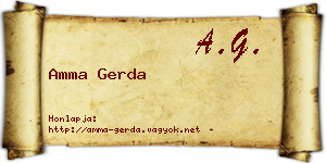 Amma Gerda névjegykártya